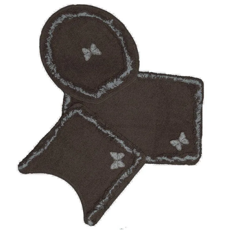JOGO BANHEIRO COTTON DELICATO 3PCS MARROM