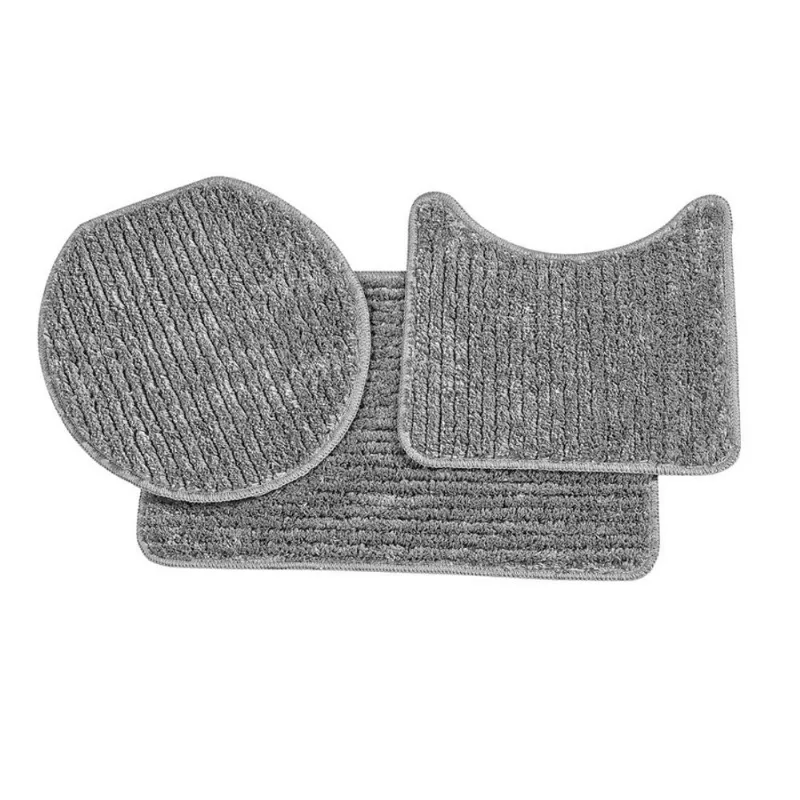 JOGO BANHEIRO PROVENCE 3PCS CINZA