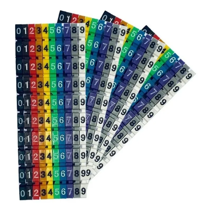 3x Anilha Para Identificação De Cabos De 0 A 9 Colorida C/10