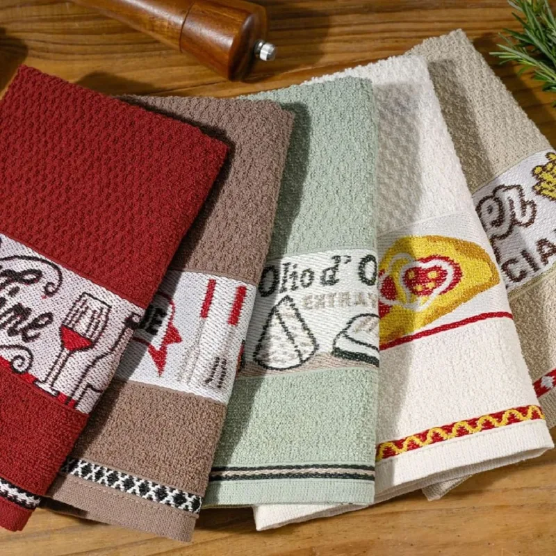Jogo Pano de Prato Jacquard 5 peças 50x70cm Bistro Cavhome - Caviquioli