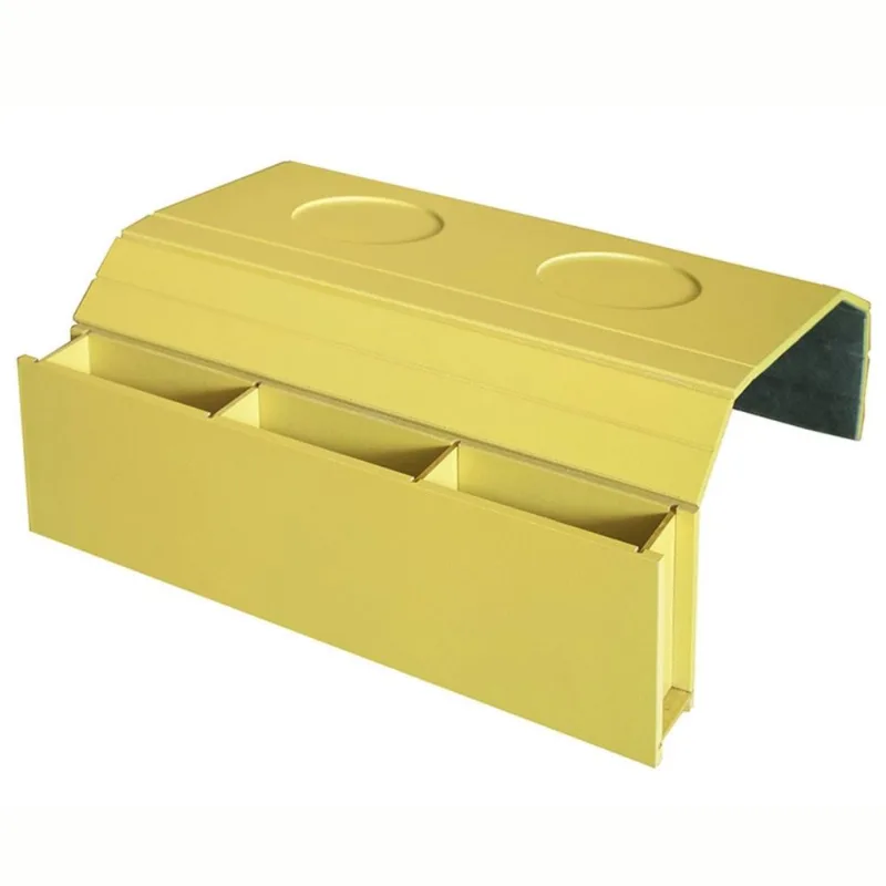 Bandeja Laqueada para Sofá Porta Copos Com Porta Controle Amarelo