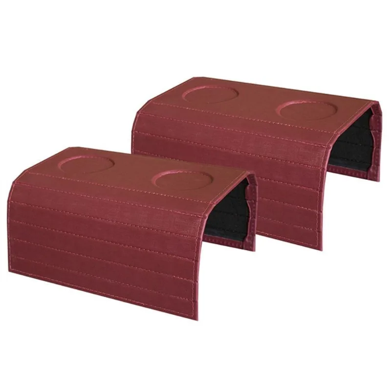 Kit Bandejas Sintética Porta Copos Braço De Sofá Vermelho