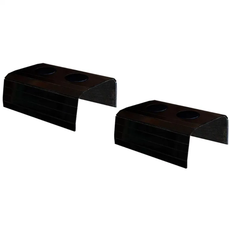 Kit Bandejas Laqueada Porta Copos Para Braço De Sofá Preto