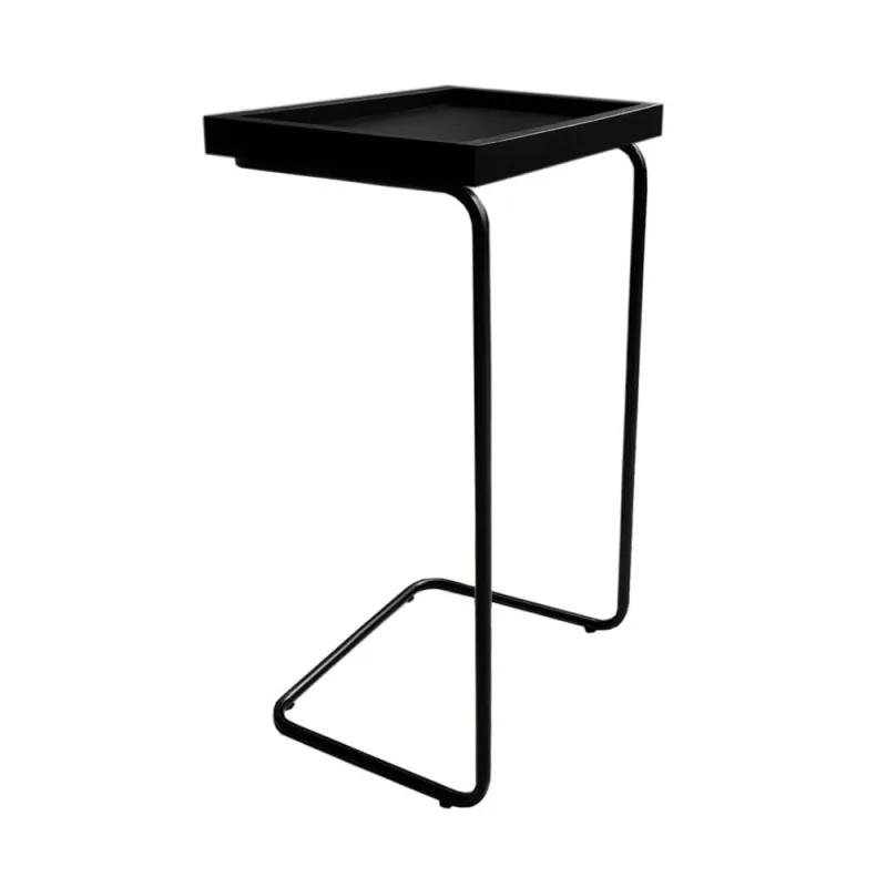 Mesa De Apoio Lateral Para Sofá Ou Cama Preta - Não Disponível - Móveis