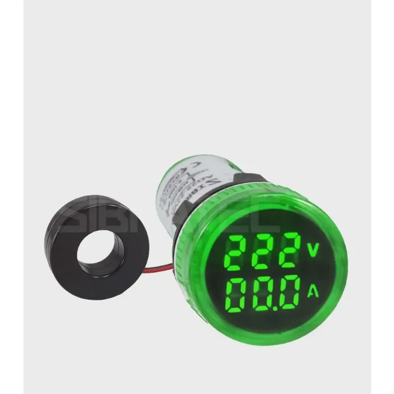 Voltímetro / Amperímetro Digital Led 22Mm 50-500Vca - Sibratec Voltímetro / Amperímetro Digital Led 22Mm 60/500Vca - 0/100A - Sibratec