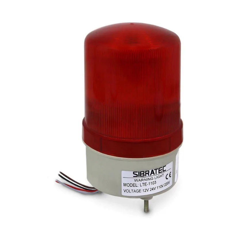 Sinalizador Giratório Giroled Buzzer 12v Até 220vca/vcc Lte1103-r Vermelho