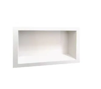 Nicho Para Banheiro Sem Bordas 50x50x10 Mármore Natural Branco Granipolo - RW - Móveis