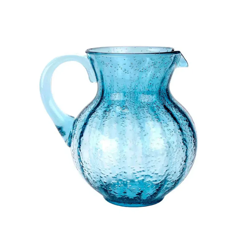 Jarra em Acrílico Azul Detalhe Bolhas Entrecasa 2,3L