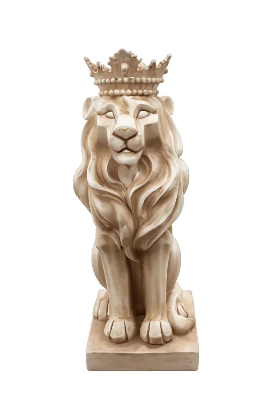 Escultura Leão Sentado - LC - Presentes