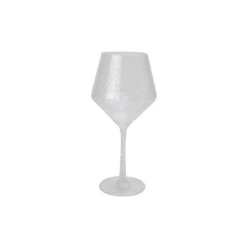 Taça Acrílico Chanfro com Bolhas Transparente Entrecasa 440ml Unidade