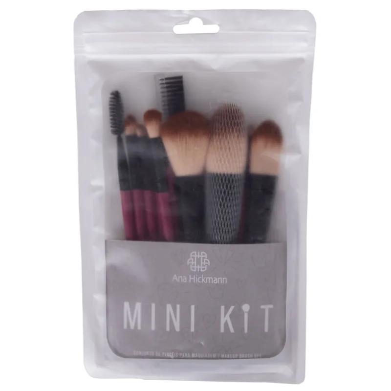 Kit Ana Hickmann Mini Kit Dark Pink Conjunto de Pincéis (10 Produtos)