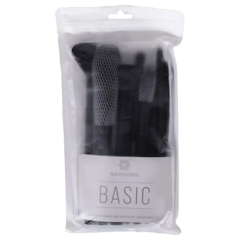 Kit Ana Hickmann Basic Makeup Brush Set Black Conjunto de Pincéis (7 Produtos)
