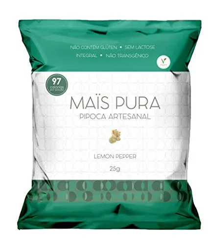 Pipoca Sabor Lemon Pepper 25g Mais Pura - MAIS PURA - Mercearia