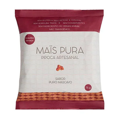 Pipoca Sabor Flor De Sal 75g Mais Pura - MAIS PURA - Mercearia