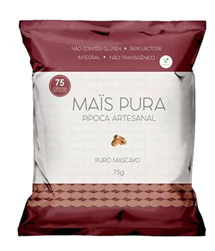 Pipoca Sabor Puro Mascavo 75g Mais Pura - MAIS PURA - Suplementos