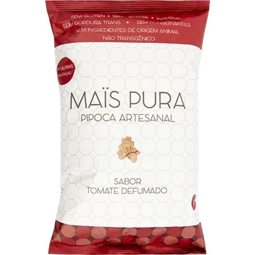 Pipoca Tomate Defumado Mais Pura 50g - MAIS PURA