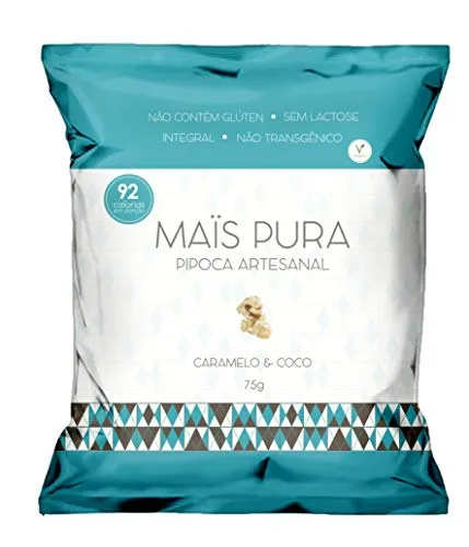 Pipoca Caramelo/coco Mais Pura 75g - MAIS PURA