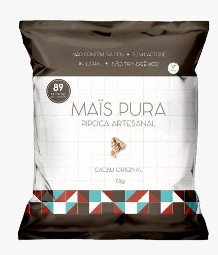 Pipoca Cacau Original Mais Pura 75g - MAIS PURA - Mercearia