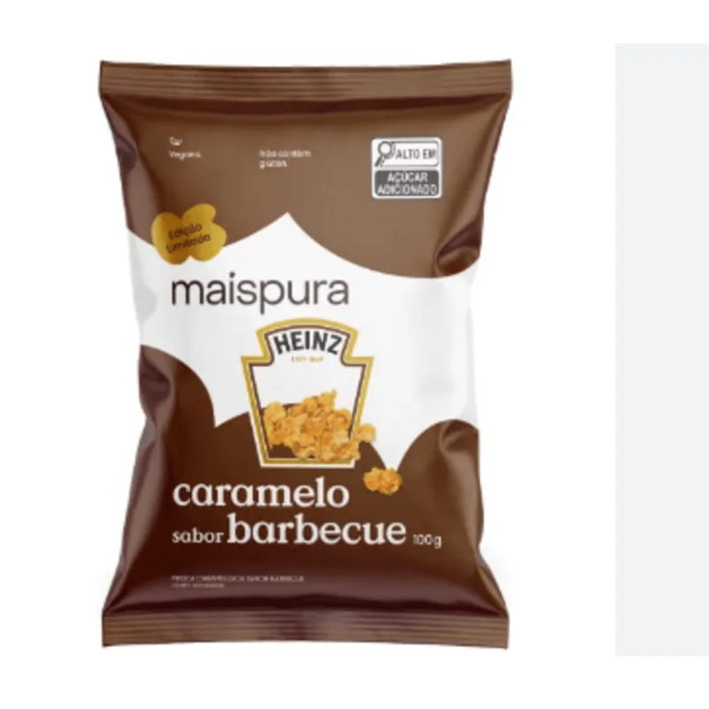 Pipoca Pronta Caramelizada Artesanal Barbecue Maispura Pacote 100g Edição Limitada