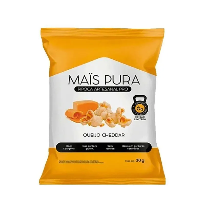 Pipoca Artesanal Pro Queijo Cheddar Mais Pura 30g - Não Informado - Mercearia