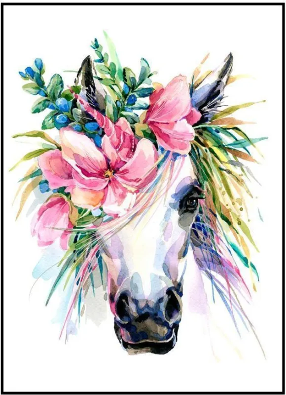 Quadro Decorativo E2G Design Barcelona Unicornio 50x70cm - E2G Design - Decoração