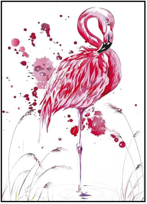 Quadro Decorativo E2G Design Barcelona Flamingo 50x70cm - E2G Design - Decoração