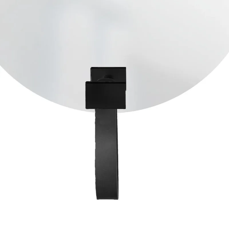 Espelho Funcional Hook Preto Alça Preta 50 Cm Redondo