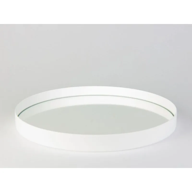 Bandeja Decorativa Branca 20 Cm Redonda