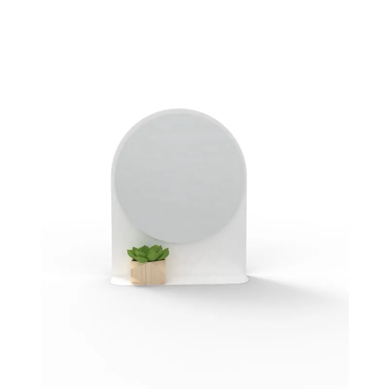 Espelho Funcional Cimbre Branco 40 Cm Redondo