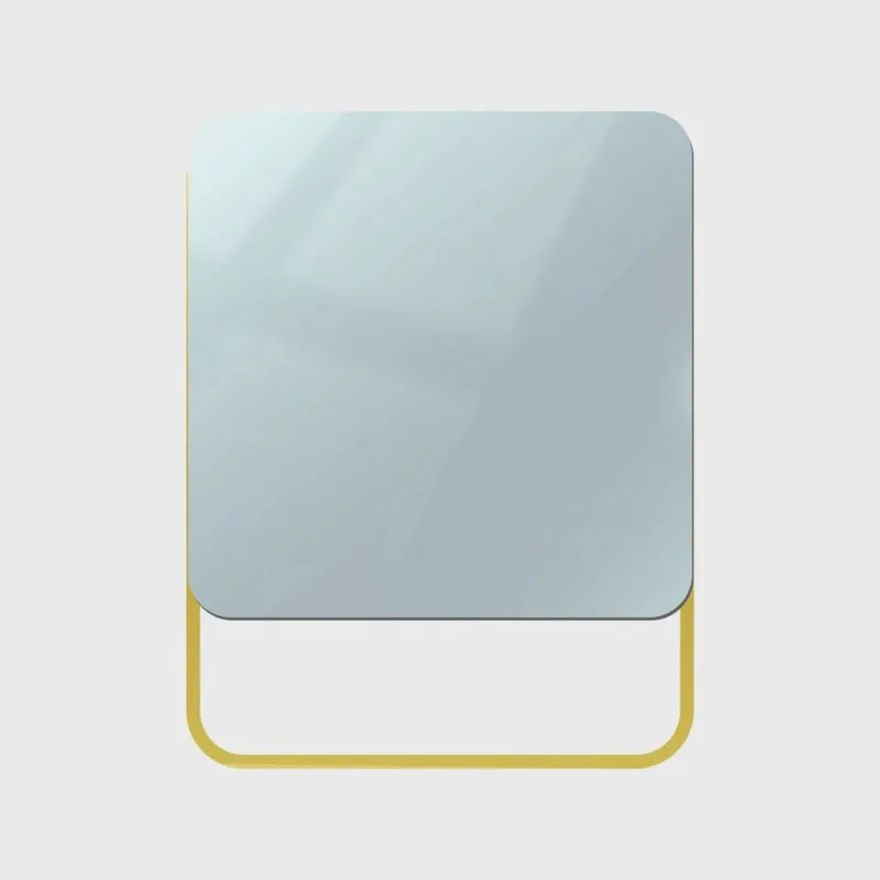 Espelho Funcional 70x50cm Quadrado Pratic Square Dourado