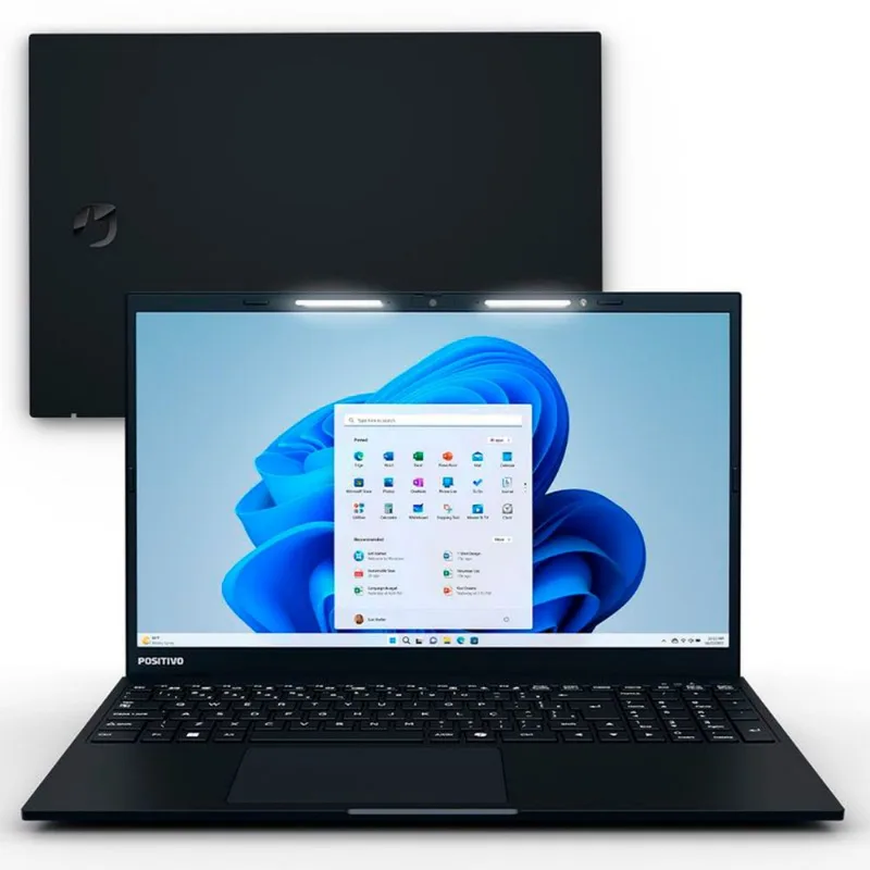 Notebook Positivo Vision i15 Intel i3-N300 Windows 11 Home 8GB RAM 256GB 15.6" Preto