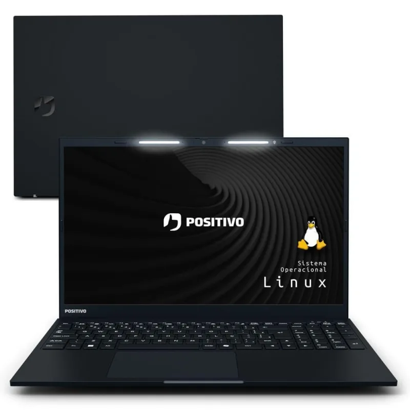 Notebook Positivo Vision R15 AMD Ryzen 5-5500U Linux 16GB RAM 256GB SSD Full HD 15.6” Lumina Bar Preto - positivo - Agro