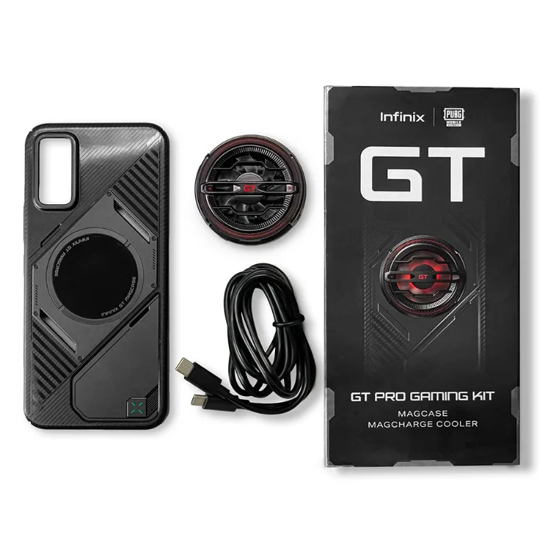 Kit Acessórios para Smartphone GT30 Pro Infinix - Capa Protetora - Adaptador Wireless e Cabo - Estilo Gamer