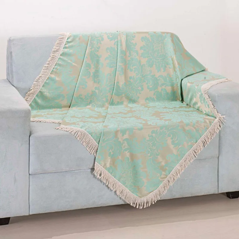 Xale Avulso Com Franja Prata Jacquard 1,50M X 1,50M