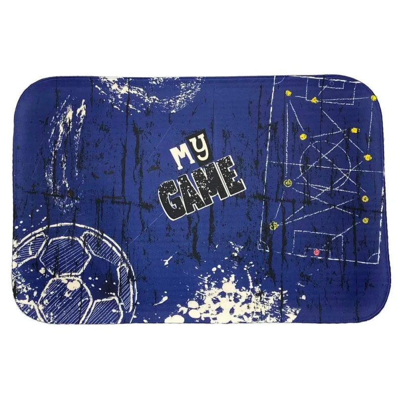 Tapete Para Quarto Estampado Futebol 60cm X 40cm - Base Antiderrapante - OUTRAS - Casa E Construção