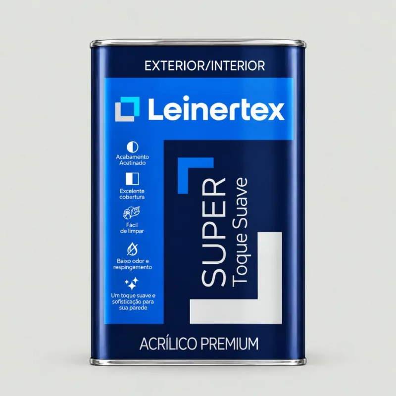 Tinta Premium Acrílica Fosco Lavável Gelo Seco 18L Leinertex