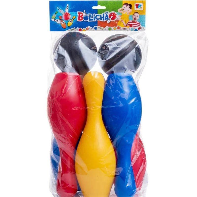 Jogo Infantil Boliche Colorido - 8 Peças