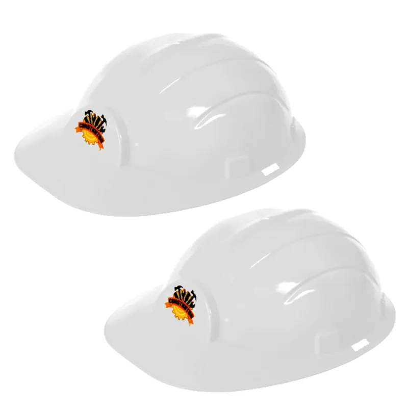 2 Chapéus Construção Capacete Fantasia Infantil Adulto Branco - Toy Master