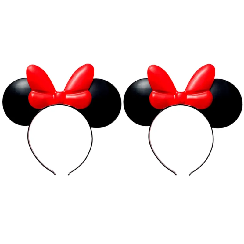 Kit 2 Arquinho de Orelhas da Minnie Tiara para Festa Aniversário infantil - Toy Master - Moda