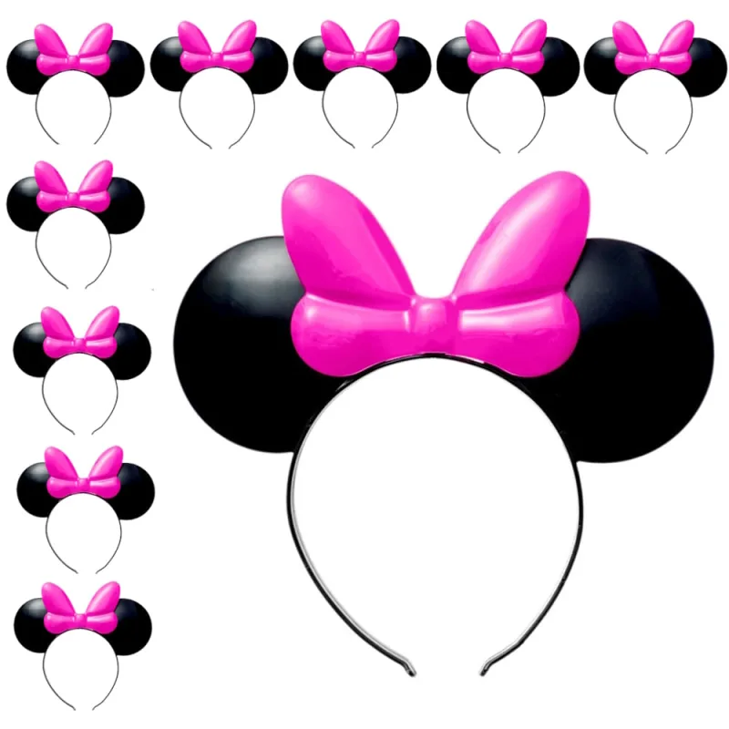 10 Tiaras de Orelhas da Minnie Tiara para Festa Aniversário infantil Rosa - Toy Master - Livros E Papelaria