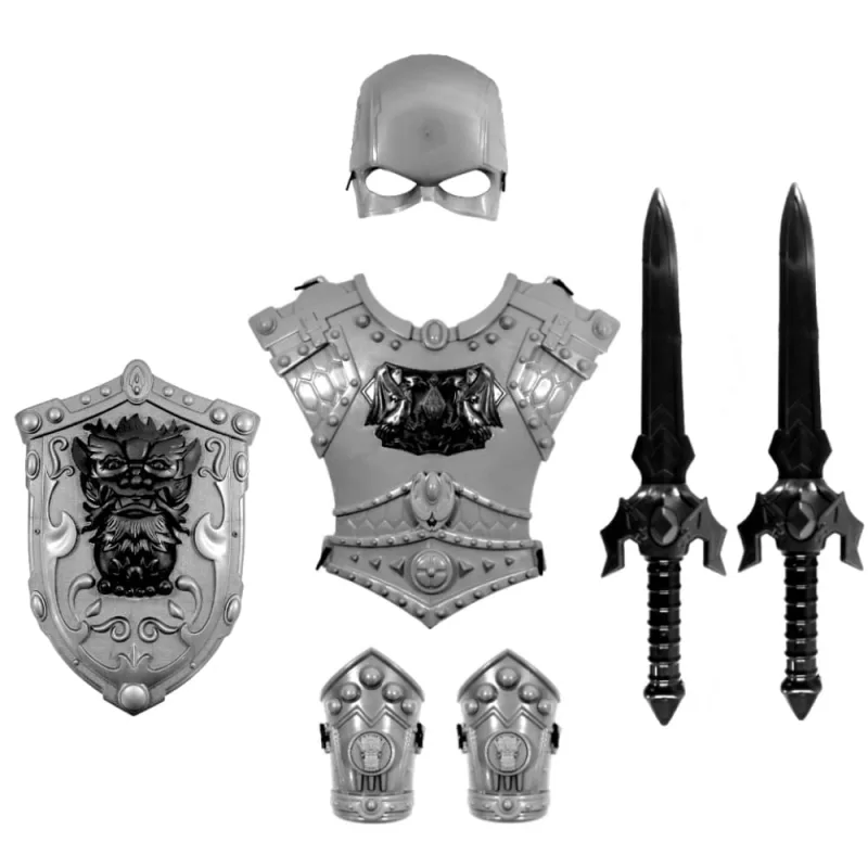 Kit de Espadas Escudo e Máscara de Brinquedo Gladiador Medieval Infantil - FLIX MOBILE