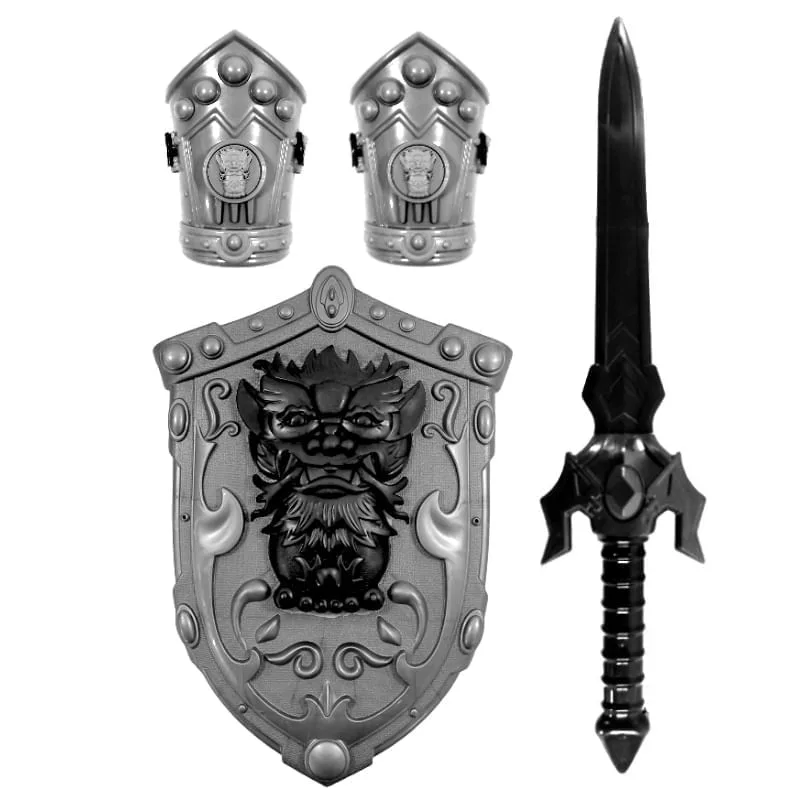 Kit Armadura Cavaleiro Medieval com Escudo e Espada Infantil - FLIX MOBILE - Fantasias