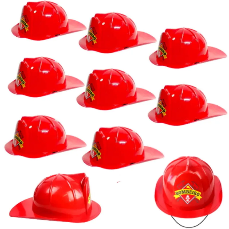 Kit 40 Capacete Bombeiro Infantil Adulto Para Festa Fantasia - Toy Master - Livros E Papelaria