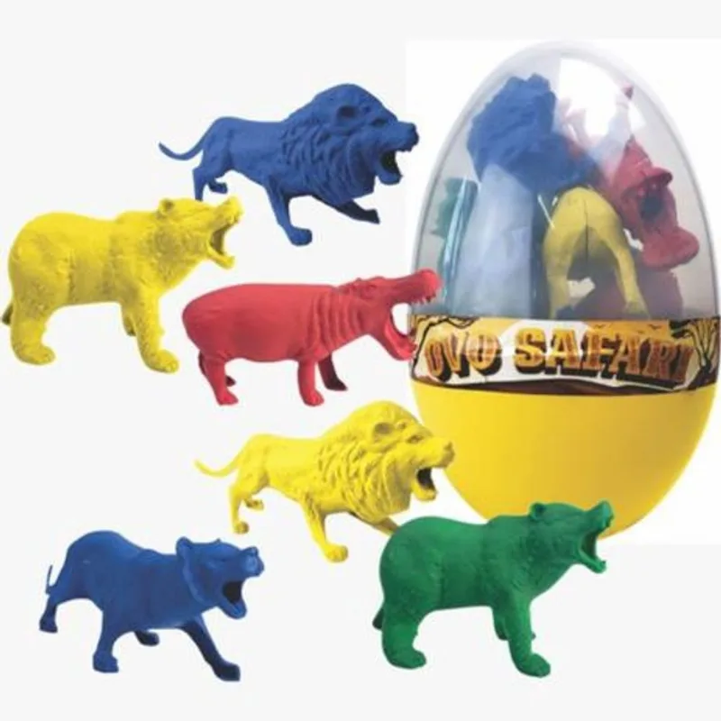 Ovo Safari com 6 Animais Sortidos na Cápsula Toy Master
