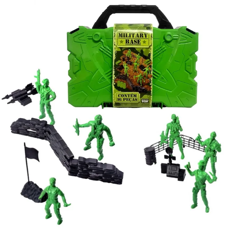 Maleta com 6 Soldadinhos e 10 Acessórios Infantil Toy Master