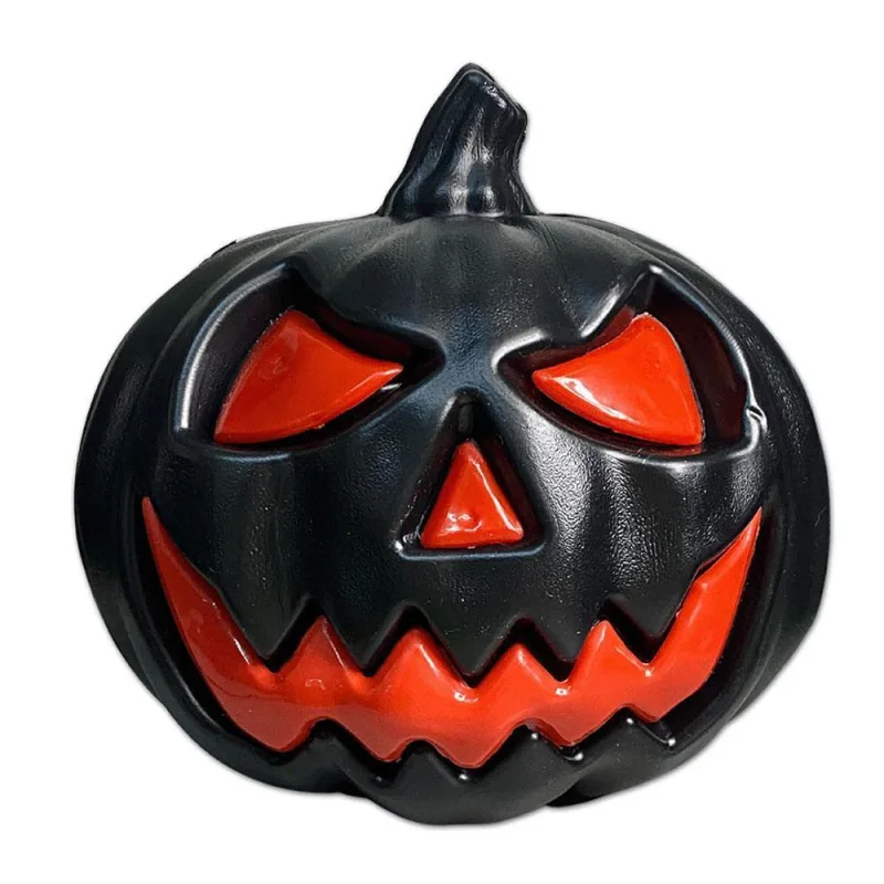 Abóbora Decorativa Halloween 15cm Plástico Preto - Não Informado - Decoração