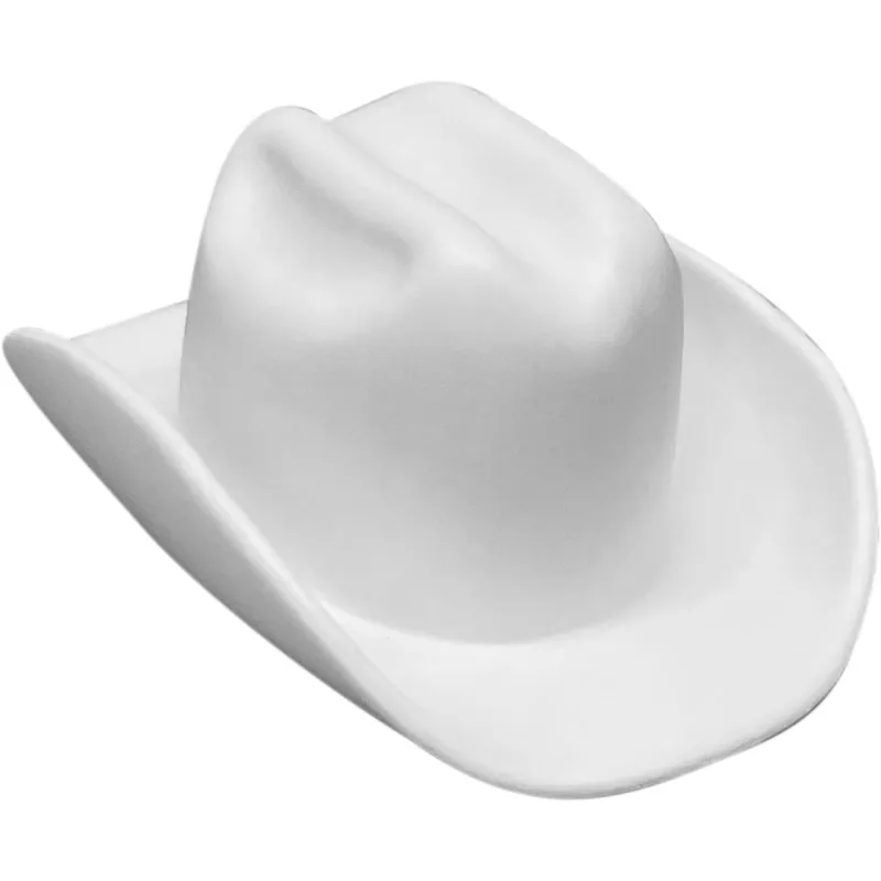 Chapéu Boiadeira Cowboy serve em Adultos e crianças Festa Junina Branco Castela