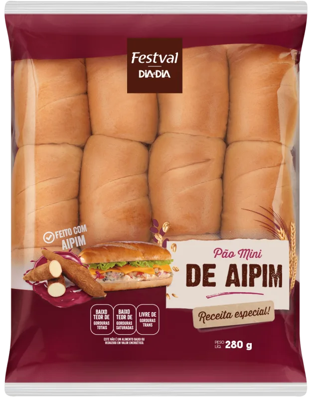 Mini Pão de Aipim Festval 280g - Festval - Padaria