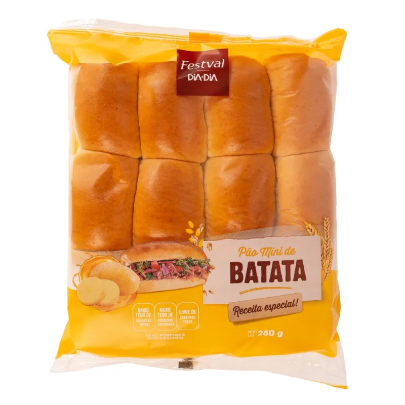 Mini Pão de Batata Festval 280g - Festval - Padaria