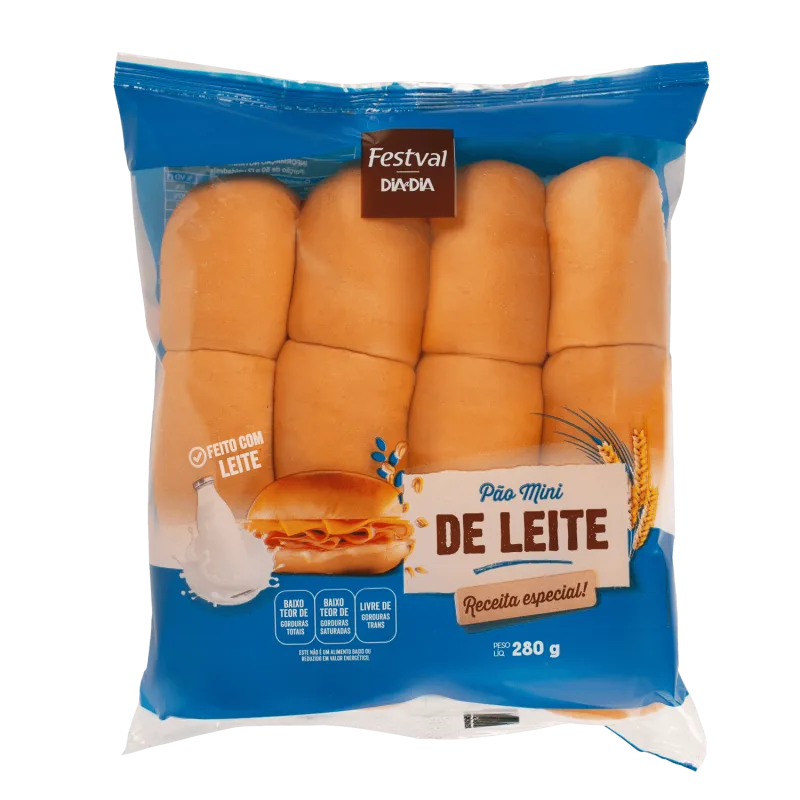 Mini Pão de Leite Festval 280g - Festval - Padaria